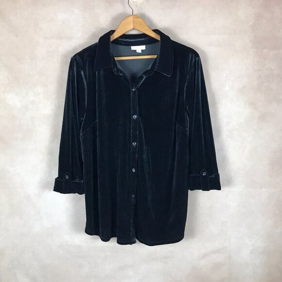 CHARTER CLUB Back Velvet Button-Down Shirt NEW XL - Picture 7 of 8